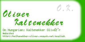 oliver kaltenekker business card